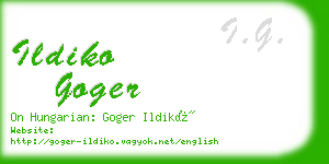 ildiko goger business card